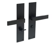 Intersteel Deurklink Amsterdam schild zwart 250x55x2mm WC63/8 Intersteel Deurklink Amsterdam schild zwart 250x55x2mm WC63/8