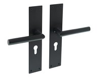 Intersteel Deurklink Jura schild zwart 250x55x2mm profielcilindergat 55mm Intersteel Deurklink Jura schild zwart 250x55x2mm profielcilindergat 55mm
