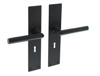 Intersteel Deurklink Jura schild zwart 250x55x2mm sleutelgat 56mm Intersteel Deurklink Jura schild zwart 250x55x2mm sleutelgat 56mm