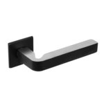Intersteel deurklink Arjan Moors Sliced No.3 met rozet geborsteld RVS zwart Intersteel deurklink Arjan Moors Sliced No.3 met rozet geborsteld RVS zwart