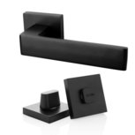 Combinatie: Deurklink Nova 21 zwart met WC slot Combinatie: Deurklink Nova 21 zwart met WC slot